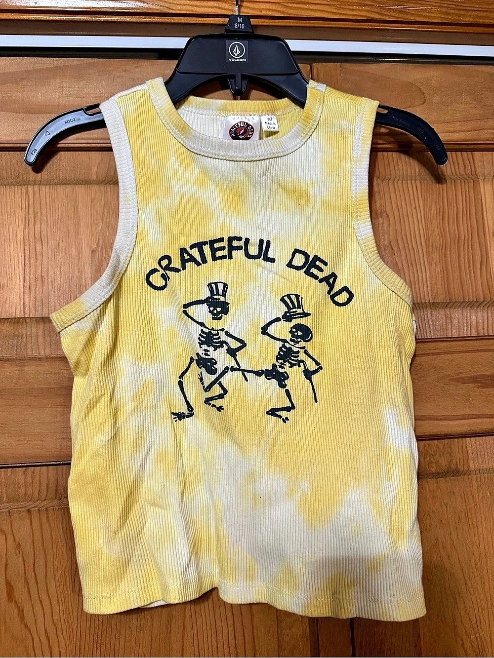 Grateful Dead Tie-Dye Tank Top in Yellow & White Size Small